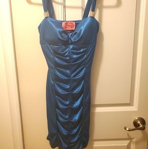 Blue Pompous Girly Bodycon Dress